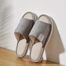 Chinelos Unissex para Todas as Estações - Antiderrapante, Sola Macia e Respirável com Design Aberto - Sapatos de Banheiro, Quarto e Sala para Homens e Mulheres - Disponíveis em Marrom/Azul/Cinza/Bege - Fácil Limpeza, Confortáveis e Antideslizantes