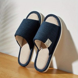 Chinelos Unissex para Todas as Estações - Antiderrapante, Sola Macia e Respirável com Design Aberto - Sapatos de Banheiro, Quarto e Sala para Homens e Mulheres - Disponíveis em Marrom/Azul/Cinza/Bege - Fácil Limpeza, Confortáveis e Antideslizantes
