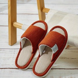 Chinelos Unissex para Todas as Estações - Antiderrapante, Sola Macia e Respirável com Design Aberto - Sapatos de Banheiro, Quarto e Sala para Homens e Mulheres - Disponíveis em Marrom/Azul/Cinza/Bege - Fácil Limpeza, Confortáveis e Antideslizantes