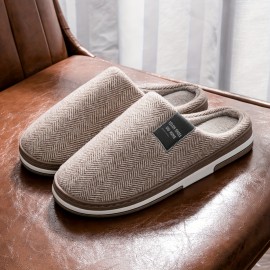 Chinelos confortáveis, macios e quentes para homem para casa e escritório, com design minimalista e elegante, costura inglesa e bloco de cores, modelo IT-181.