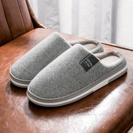 Chinelos confortáveis, macios e quentes para homem para casa e escritório, com design minimalista e elegante, costura inglesa e bloco de cores, modelo IT-181.