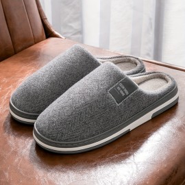 Chinelos confortáveis, macios e quentes para homem para casa e escritório, com design minimalista e elegante, costura inglesa e bloco de cores, modelo IT-181.