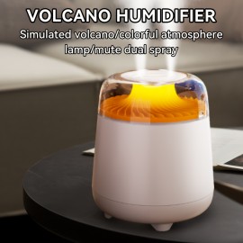 Humidificador Duplo Spray Silencioso, Alimentado por USB, Alta Nebulosa, Pode Adicionar Fragrância de Óleo Essencial, Adequado para Casa, Escritório, Decoração de Quarto