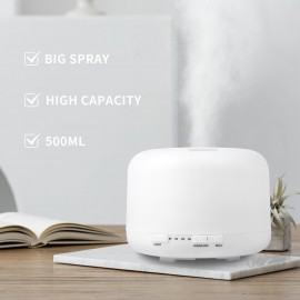 Umidificador silencioso, máquina de aromaterapia para casa - luz ajustável de sete cores, pode adicionar óleo essencial, adequado para casa, quarto, escritório