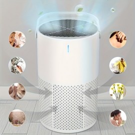 Purificador de Ar Doméstico, Purificador Portátil com Alça para Remoção de Fragrâncias e Odores, Purificador de Ar Portátil com Modo Sono e Controle de Velocidade, Adequado para Quartos, Escritórios, Salas de Estar e Aromaterapia Caseira