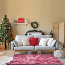 Tapete de Área Luxuoso Tie-Dye de Pelúcia - Macio, Fofo, Antiderrapante, Lavável em Microfibra para Quartos, Escritórios e Salas de Estar - Presente Ideal para Decoração de Casa, Tapete para Área de Escritório|Tapete em Tom Neutro|Tapete Antiderrapante, T
