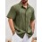 Camisa Guayabera de Linho Leve para Homens [Tecido Respirável] - Manga Curta com Botões, Roupa de Praia de Verão Respirável com Bolsos no Peito, Design Elegante de Cor Sólida para Ocasiões Casuais ou Formais