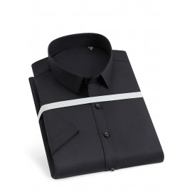 A camisa de manga curta de fibra de bambu elástica nova de verão é uma camada interna versátil para homens.