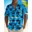 Camisa Masculina de Manga Curta KEEVOOM Havaí com Estampa de Coqueiro e Botões, Camisa Térmica para Férias na Praia, Poliéster, Leve, Casual de Verão, Corte Tipo H, Bolso, Lavagem à Mão ou Limpagem a Seco, Camisa para Homens Adultos