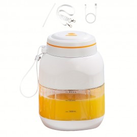 Juicador Portátil Sem Fio de Grande Capacidade de 27.05oz com Bateria Recarregável USB de 1500mAh, Lâmina de Aço Inoxidável de 8 Folhas, Design de Tampa Dupla para Suco Fresco - Casa, Viagem, Escritório, Festas (Branco Nuvem/Verde Mostarda/Colo)