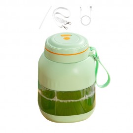 Juicador Portátil Sem Fio de Grande Capacidade de 27.05oz com Bateria Recarregável USB de 1500mAh, Lâmina de Aço Inoxidável de 8 Folhas, Design de Tampa Dupla para Suco Fresco - Casa, Viagem, Escritório, Festas (Branco Nuvem/Verde Mostarda/Colo)