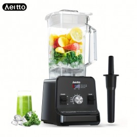 Aeitto Blender, Liquidificadores para Cozinha com Motor de 1500 Watts, Capacidade Grande de 68 Oz, Liquidificadores Profissionais de Bancada para Triturar Gelo, Bebidas Geladas (Preto)