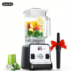 Aeitto Blender, Liquidificadores para Cozinha com Motor de 1500 Watts, Capacidade Grande de 68 Oz, Liquidificadores Profissionais de Bancada para Triturar Gelo, Bebidas Geladas (Preto)