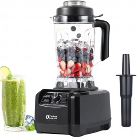 Bandeja de cozinha em caixa 68 OZ Liquidificador de bancada profissional de alta performance com lâminas de aço inoxidável, sem BPA, grande capacidade, para batidos, picar gelo, milkshake, prata