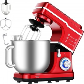 Batedeira de Pé Versátil de 7.5QT com 10 Velocidades - 660W, Design de Cabeça Inclinável, Inclui Tigela de Mistura, Batedor Plano, Batedor & Gancho para Massa - Perfeita para Panificação, Bolos & Mais, Batedeira de Cozinha, Batedor de Ovos, CUISINAID