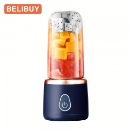 1pc Liquidificador Portátil Multifuncional Com Copos Duplos, Espremedor Doméstico, Fazendo Suco De Vegetais DIY, Suco De Água, Smoothie, Milkshake, Copo De Suco De Carregamento USB, Espremedor Multifuncional Para Cozinha Doméstica