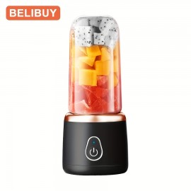 1pc Liquidificador Portátil Multifuncional Com Copos Duplos, Espremedor Doméstico, Fazendo Suco De Vegetais DIY, Suco De Água, Smoothie, Milkshake, Copo De Suco De Carregamento USB, Espremedor Multifuncional Para Cozinha Doméstica