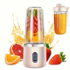 Espremedor portátil de dupla copa multifuncional, adequado para sucos de frutas e legumes, 2 conjuntos (2 copos + corpo principal) Espremedor sem fadiga, super mini espremedor, conveniente e saudável, presente de dia do pai.