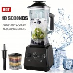 Liquidificador Profissional, Liquidificadores de Smoothies, Combinação de Liquidificador e Moedor Máx.2400W/1000W Potente 25000RPM com 68oz e 15 Velocidades para Triturar Gelo, Suco (Preto)