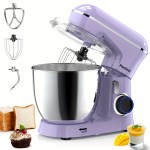 Misturador de Cozinha Elétrico 3-em-1 com 6.5QT e 10 Velocidades, Misturador de Alimentos com Cabeça Inclinável, Gancho para Massa, Batedor e Espátula, Ideal para Panificação, Bolos e a Maioria dos Cozinheiros Domésticos