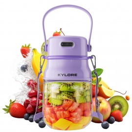 Liquidificador Portátil, Liquidificador Pessoal para Shakes e Smoothies com Copo de 27oz, Tampa e Alça de Ombro, Recarregável por USB, Peças Seguras para Lava-Louças, Suco Prasky para Ginásio/Viagem/Cozinha, Presentes de Ação de Graças, Presente